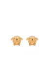 Versace Mens Gold Medusa Head Brass Stud Earrings In Gold