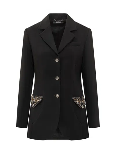 VERSACE VERSACE VERSACE BLAZER WITH JEWEL DETAILING