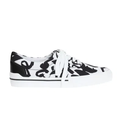 Pre-owned Versace Canvas Sneaker 'brushstroke' | White | Men's Size 42