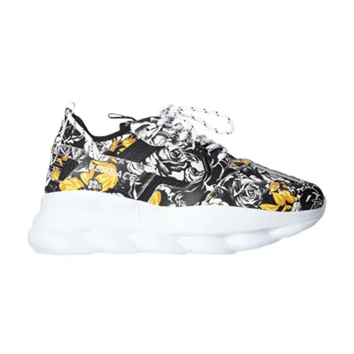 Pre-owned Versace Chain Reaction 'baroque Floral' | Black | Men's Size 40.5