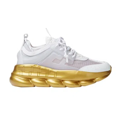 Pre-owned Versace Chain Reaction 'white Gold' | Men's Size 39