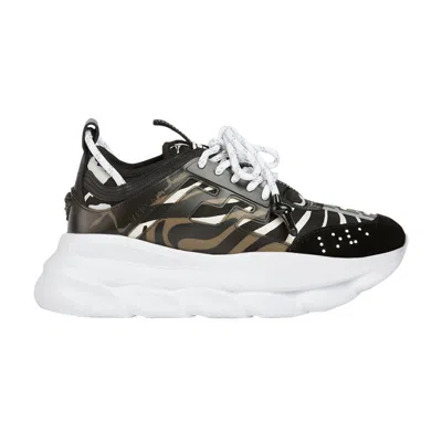 Pre-owned Versace Chain Reaction 'zebra' | Black | Men's Size 39