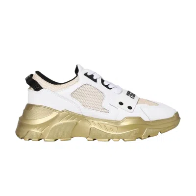 Pre-owned Versace Chunky Logo Sneaker 'white Gold' | Men's Size 40