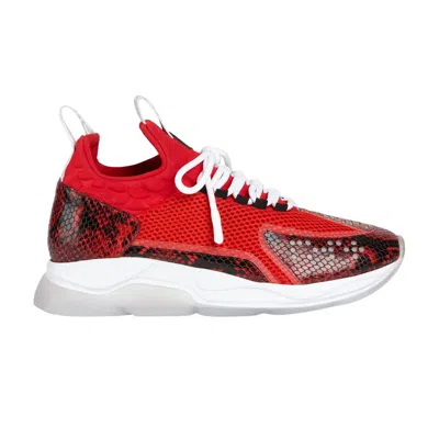 Pre-owned Versace Cross Chainer 'red Snakeskin' | Men's Size 46