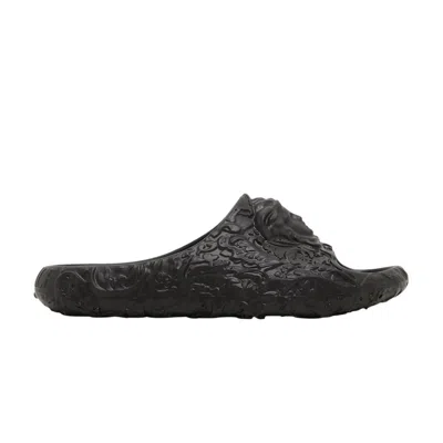 Pre-owned Versace Dimension Pool Slide 'black' | Men's Size 42