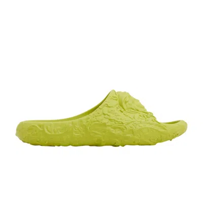 Pre-owned Versace Dimension Pool Slide 'citron' | Green | Men's Size 42