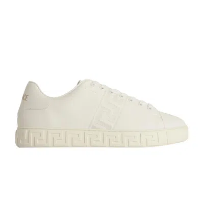 Pre-owned Versace Embroidered Greca Sneaker 'white' | Men's Size 44.5