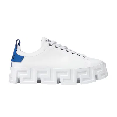 Pre-owned Versace Greca Labyrinth 'white Blue' | Men's Size 41
