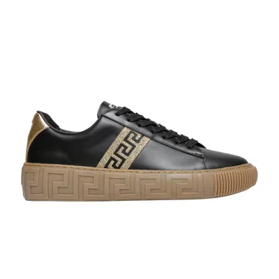 Pre-owned Versace Greca Sneaker 'black Gold' | Men's Size 42