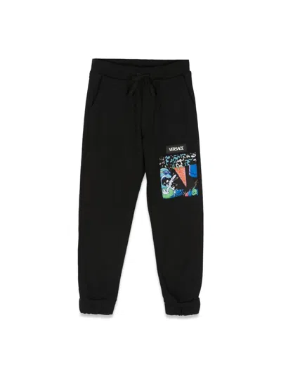 Versace Holiday Mini Sweatpants For Boys In Black
