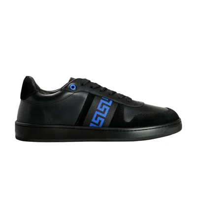 Pre-owned Versace La Greca Sneaker 'black Blue' | Men's Size 43