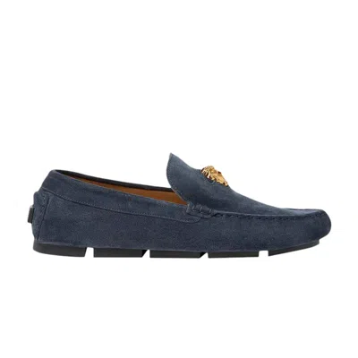 Pre-owned Versace La Medusa Driver Loafer 'navy' | Blue | Men's Size 41