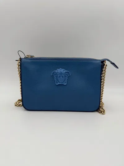 Pre-owned Versace La Medusa Leather Shoulder Women's Bag () In Bicolor