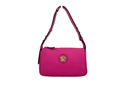 Versace La Medusa Vitello Shoulder Bag Women's Purse In Gold