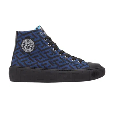 Pre-owned Versace Medusa Greca High 'blue Black' | Men's Size 44