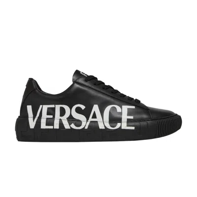 Pre-owned Versace Medusa Low 'logo Print - Black' | Men's Size 43.5
