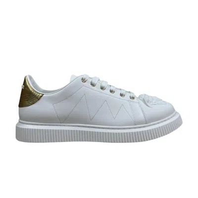Pre-owned Versace Medusa Low 'white Gold' | Men's Size 44