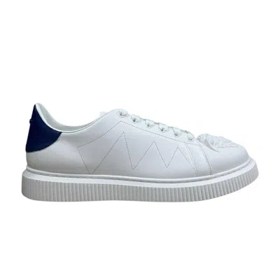 Pre-owned Versace Medusa Low 'white Navy' | Men's Size 44