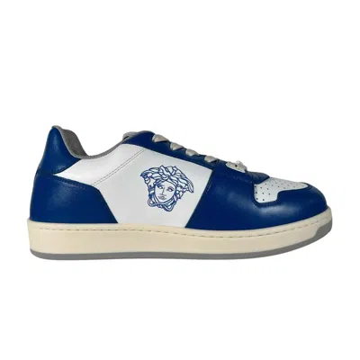 Pre-owned Versace Medusa Sneaker 'sapphire White' | Blue | Men's Size 42