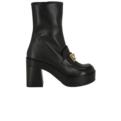 Pre-owned Versace Medusa Wmns Chain Booties 'black' | Women's Size 36