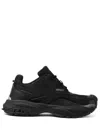 Versace Chunky Sole Mesh Panels Sneakers In Black