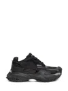 Versace Chunky Sole Mesh Panels Sneakers In Black