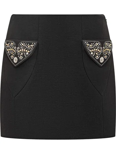VERSACE VERSACE VERSACE MINISKIRT WITH JEWEL POCKETS