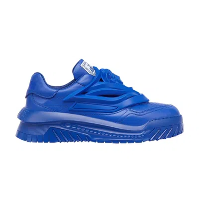 Pre-owned Versace Odissea Caged Rubber Medusa Sneaker 'blue' | Men's Size 42