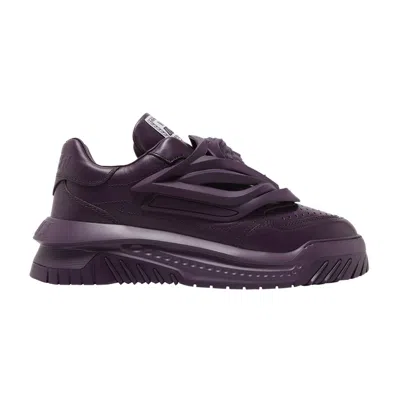 Pre-owned Versace Odissea Caged Rubber Medusa Sneaker 'burgundy' | Purple | Men's Size 43