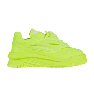 Pre-owned Versace Odissea Caged Rubber Medusa Sneaker 'fluo Yellow' | Men's Size 43