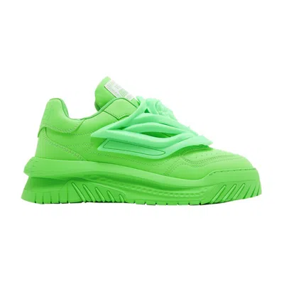Pre-owned Versace Odissea Caged Rubber Medusa Sneaker 'green' | Men's Size 43.5