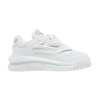 Pre-owned Versace Odissea Caged Rubber Medusa Sneaker 'triple White' | Men's Size 41