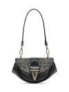 Versace Shoulder Bag Black With Studs In Black