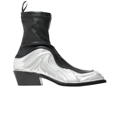 Pre-owned Versace Solare Boots 'silver Black' | Men's Size 45