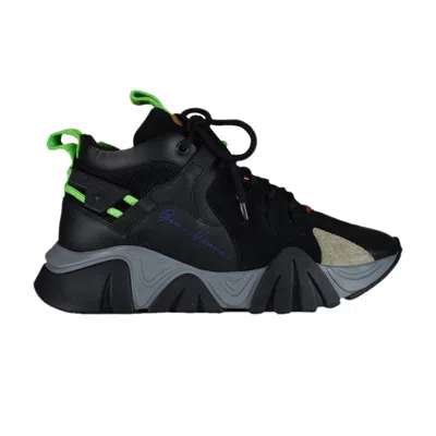 Pre-owned Versace Squalo 'black Fluorescent Green' | Men's Size 45.5