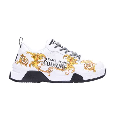 Pre-owned Versace Stargaze Sneakers 'baroque Print - White Gold' | Men's Size 43
