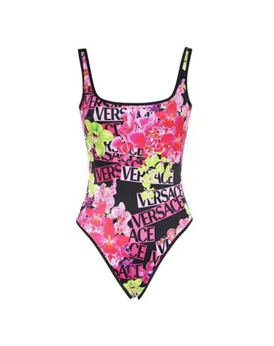 Versace Swimsuit Woman One-piece Swimsuit Multicolored Size 2 Polyester In Fantasy