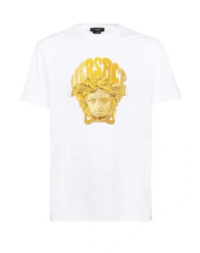 Versace T-shirt Man T-shirt White Size Xl Cotton