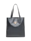 Versace Medusa Head Motif Tote Bag In Black
