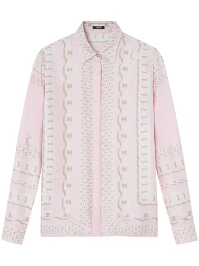VERSACE VERSACE VERSACE TREASURE PRINTED SILK SHIRT