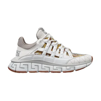 Pre-owned Versace Trigreca 'barocco Print - White' | Black | Men's Size 43