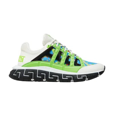 Pre-owned Versace Trigreca 'baroccofest - Blue Green' | Men's Size 42.5