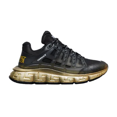 Pre-owned Versace Trigreca 'black Gold Sprayed' | Men's Size 41