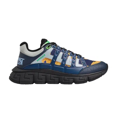 Pre-owned Versace Trigreca 'blue Black' | Men's Size 40.5