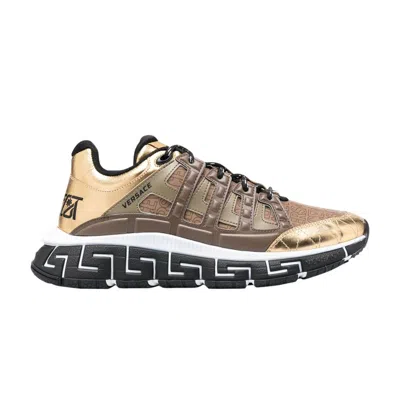 Pre-owned Versace Trigreca 'gold Marrone' | Men's Size 40