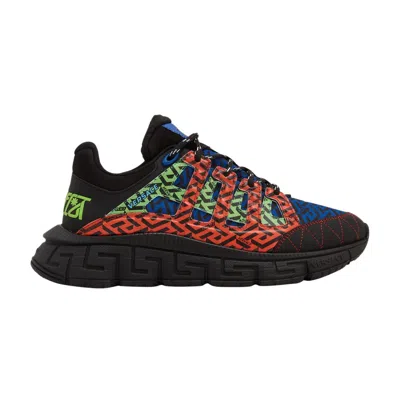 Pre-owned Versace Trigreca 'la Greca Signature - Black Multi-color' | Men's Size 40