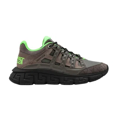 Pre-owned Versace Trigreca 'pepper Taupe' | Grey | Men's Size 44 In Gray
