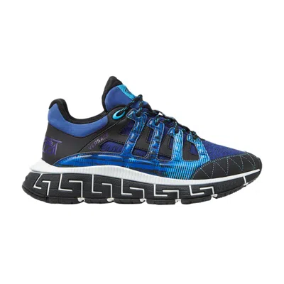 Pre-owned Versace Trigreca 'royal Blue Purple' | Men's Size 39.5