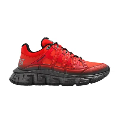 Pre-owned Versace Trigreca 'scarlet Gunmetal' | Red | Men's Size 44