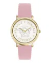 Versace V-dollar Leather Watch With Guilloche Dial In Gold